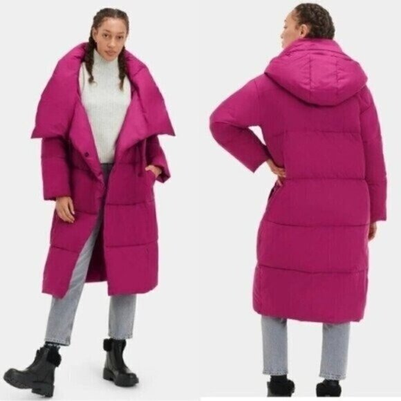NWT UGG Padded Puffer Coat Size Medium Catherina Wild Violet Purple - Picture 1 of 12